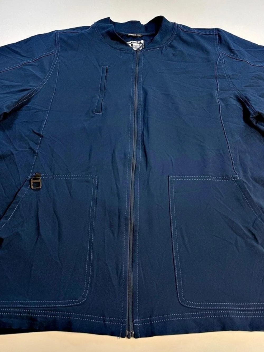 Carhartt Force Modern Fit 3-Pocket Scrub Jacket Blue 2XL